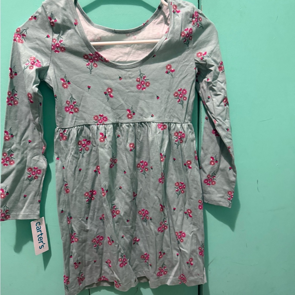 Carter's Gray Dress with Pink Floral Pattern